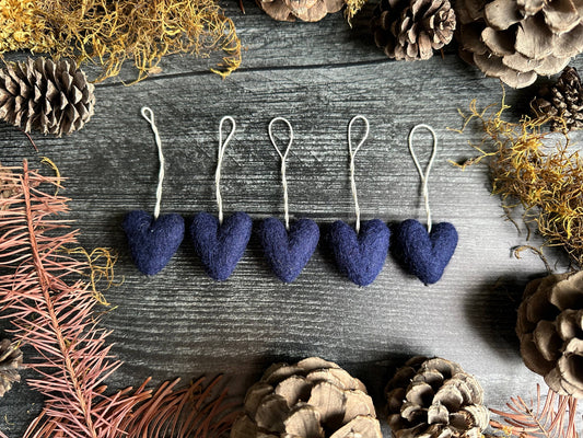 Felted Wool Mini Heart Ornament