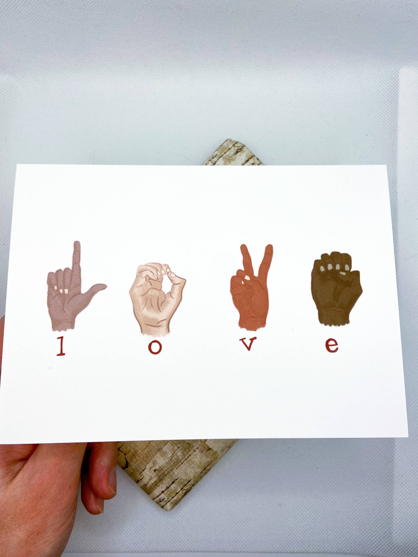 American Sign Language LOVE Greeting Card