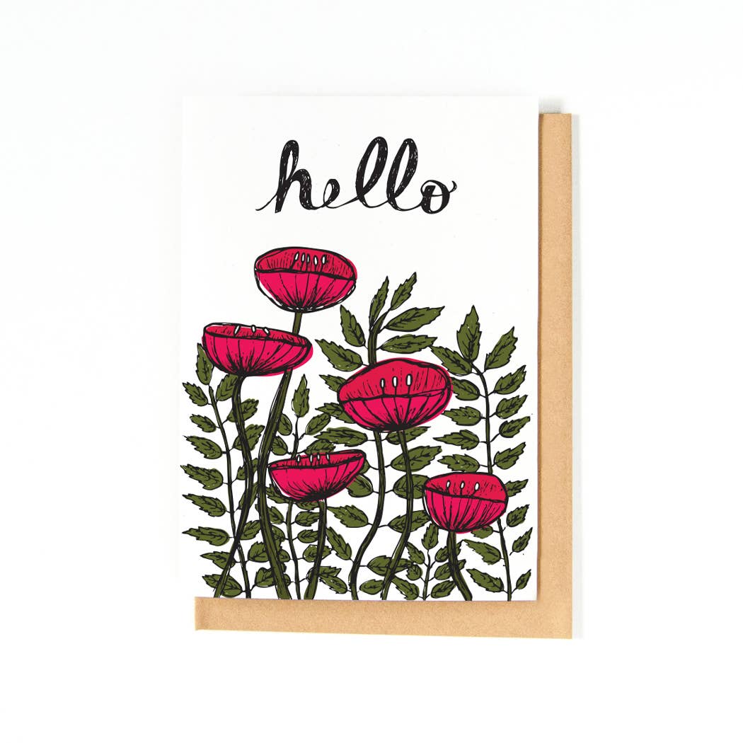 Hello Poppies Card