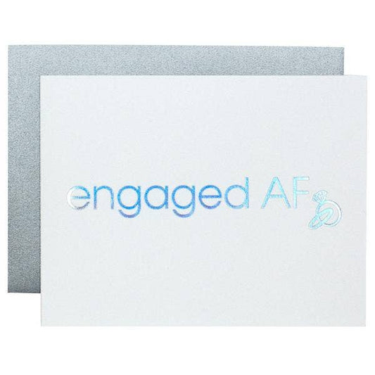 Chez Gangé Engaged AF Letterpress Card