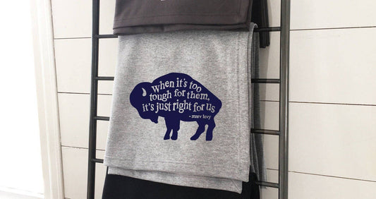 Buffalo Bills Throw Blanket - Marv Levy NAVY Print