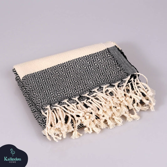 Turkish Towel | Peshtemal | Sand Resistant Beach Towel….Black