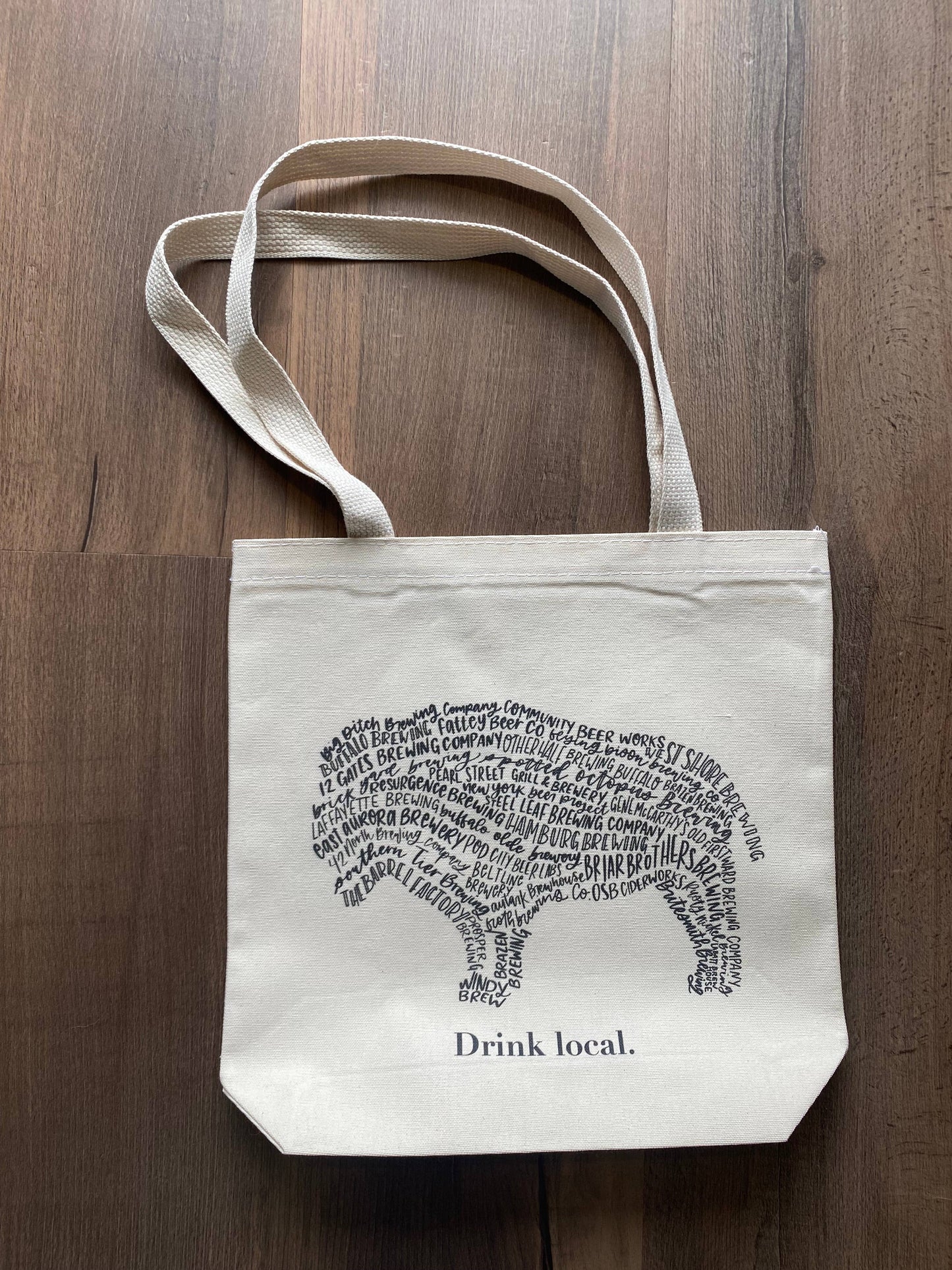 Drink Local Buffalo New York Canvas Tote