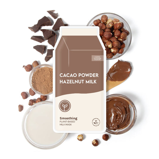Cacao Powder Hazelnut Milk Smoothing Plant-Based Milk Face Mask: Regular