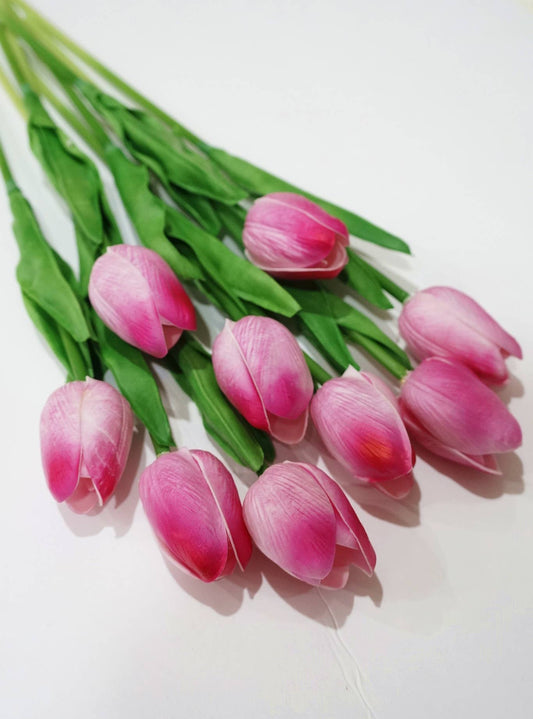 Latex Real Touch Tulips Spring Home Wedding Flower Set of 10