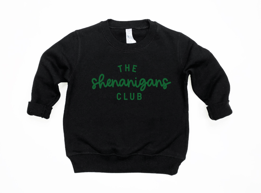 The Shenanigans Club Sweatshirt - St. Patrick's Day Kids: 6/7 / Grey