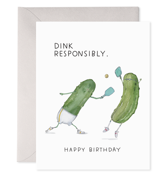 Pickleball Bday | Pickle Birthday Card…dink responsibly