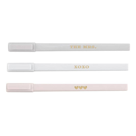 Boxed Pen Set - The Mrs/XO/Hearts