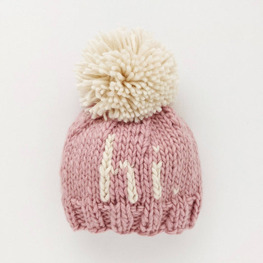 hi. Rosy Hand Knit Beanie Hat: M (6-24 months)
