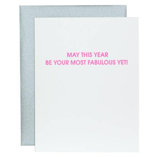 Chez Gangé Most Fabulous Year Yet Letterpress Card