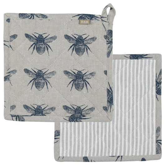 Prussian Blue Honey Bee Trivet