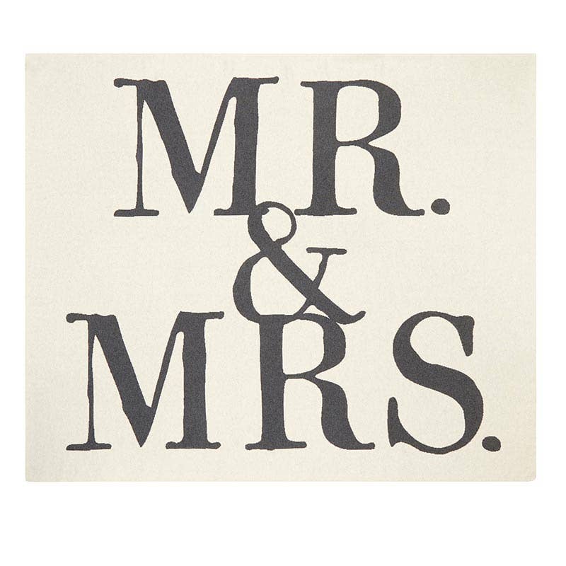 Face to Face Luxe Throw - Mr. & Mrs.