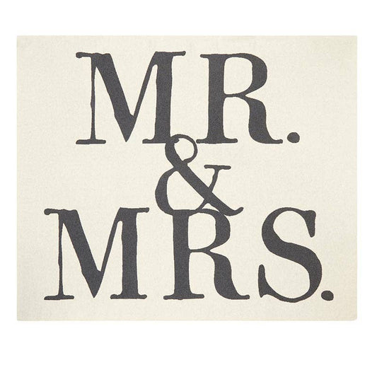 Face to Face Luxe Throw - Mr. & Mrs.