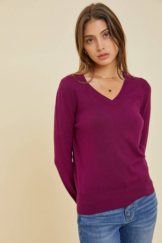 The Vera Sweater: Magenta / Medium