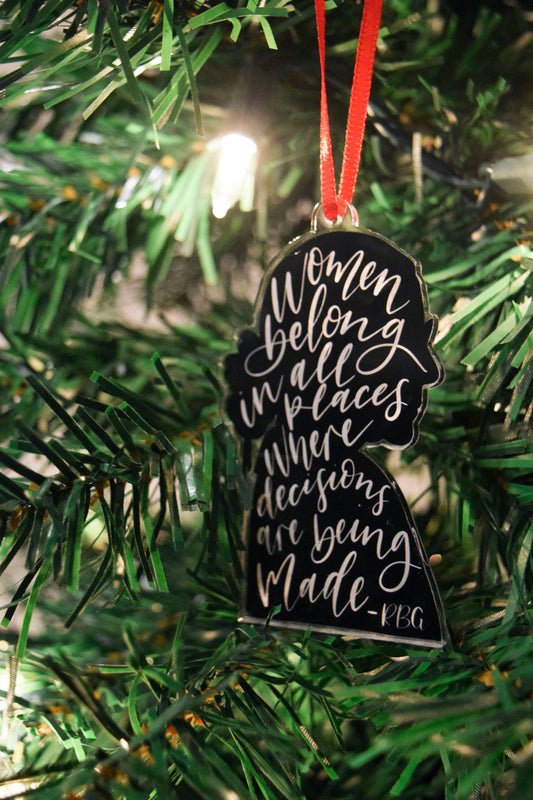 Ruth Bader Ginsburg Quote Acrylic Ornament rbg