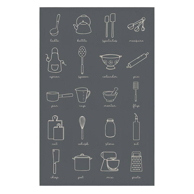 Tea Towel- Black Organic