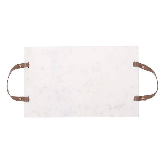 Marble + Leather Serving Board